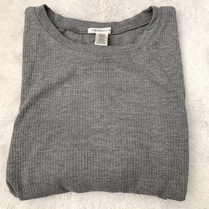 ribbed long sleeve top